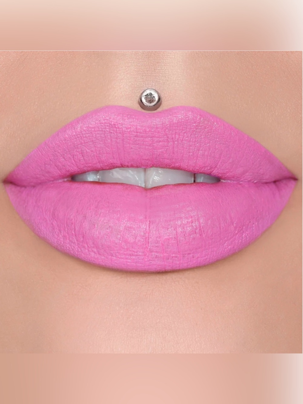 Jeffree Star Laced Cake Velvet Trap Lipstick- cool toned baby pink, vegan